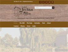 Tablet Screenshot of beckmanmill.org